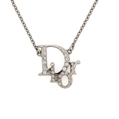 dior logo pendant|dior logo necklace gold.